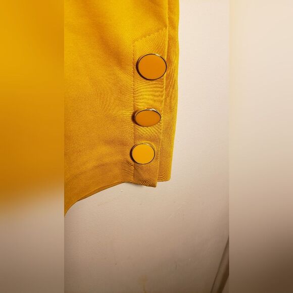 LANE BRYANT Women's Yellow Power Pockets Wide Leg Crop Pants 22 High Waist NWT - Picture 11 of 15